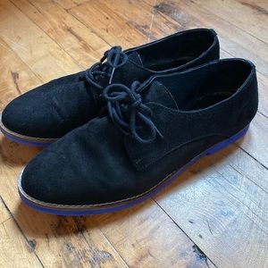 Steve Madden Jazie Oxford twee flats size 8.5 black and blue dress shoes